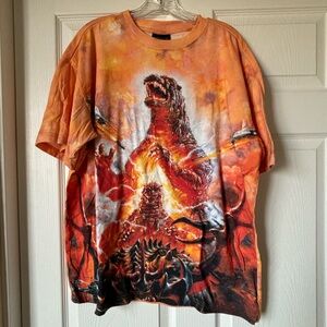 Teddy Fresh X Godzilla orange oversized top